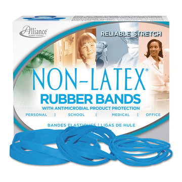 Alliance® Antimicrobial Non-latex Rubber Bands, Size 64, 0.04" Gauge, Cyan Blue, 4 Oz Box, 95-box freeshipping - TVN Wholesale